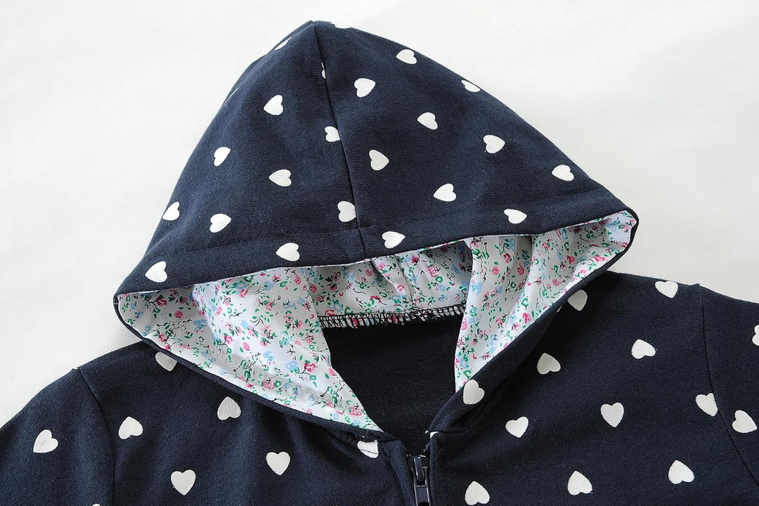 EULLA Kinder Mädchen Zip Up Hoodie Sweatjacke Kapuzenjacke Kapuzenpullover Langarm Baumwolle Einhorn
