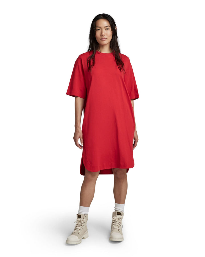 G-STAR RAW Damen Boxy U Tee Kleid Dresses, S Rot (Acid Red D22840-c336-a911)