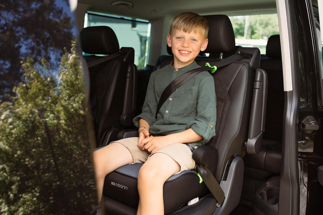 Osann Junior Isofix Gurtfix i-Size Sitzerhöhung mit Isofix Auto Kinder (126-150 cm) - Pixel Berry i-