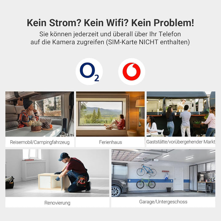 EZVIZ 4G LTE Überwachungskamera Innen mit SIM-Kartenslot, 2K Akku Kamera Ohne WLAN, Personenerkennun