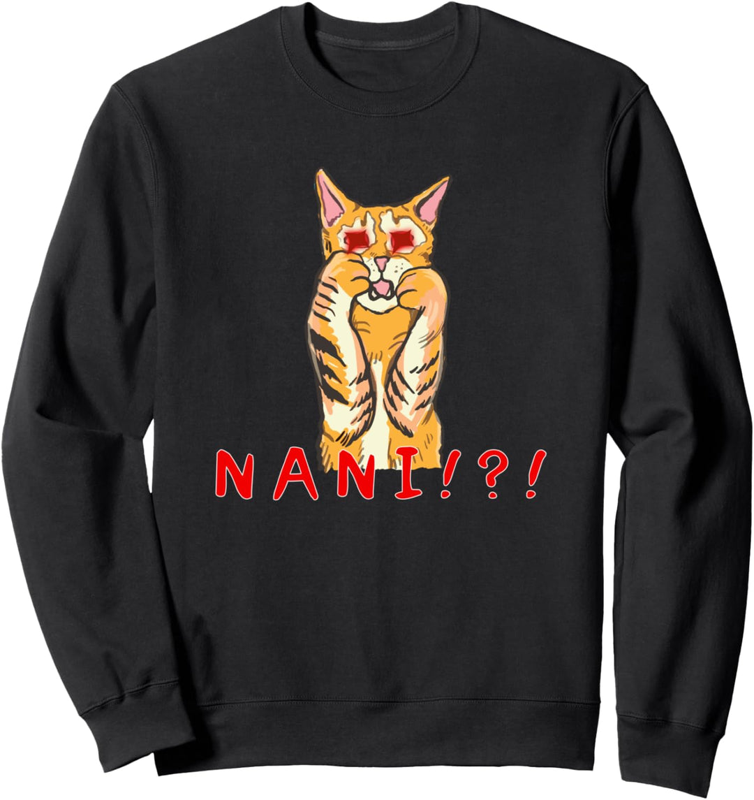 Nani! Was? Lustiger Anime Japanisch Manga Katze Japan Sweatshirt