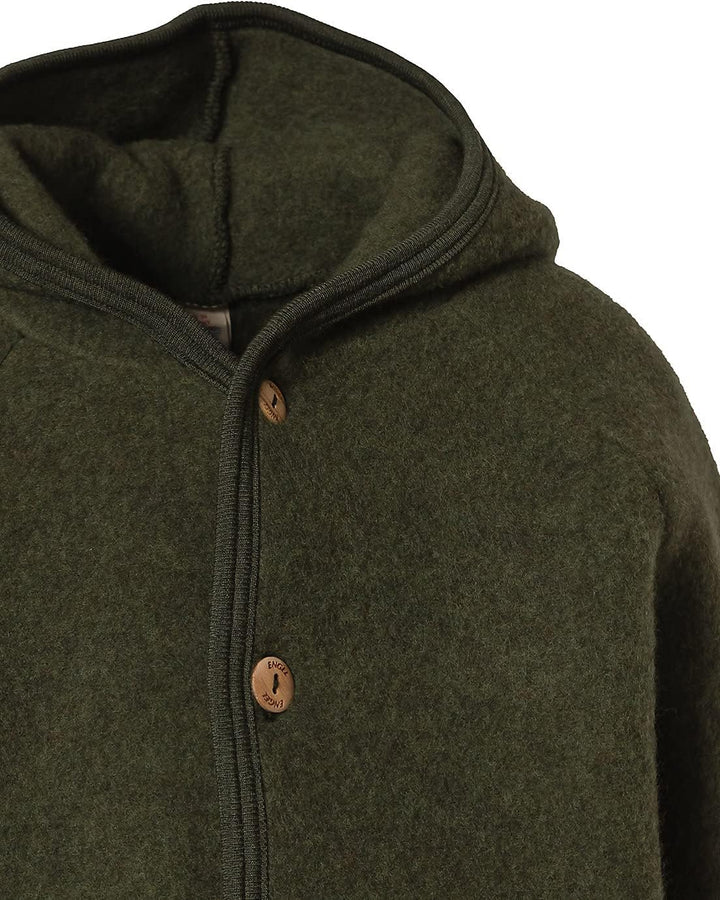 Engel Baby Jacke mit Kapuze Wollfleece 50-56 Schilf Melange, 50-56 Schilf Melange