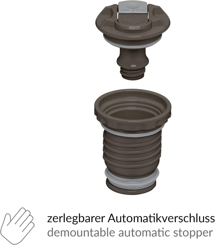 alfi isoTherm Perfect Thermosflasche Edelstahl grau 750ml, Isolierflasche mit Trinkbecher 5737.234.0