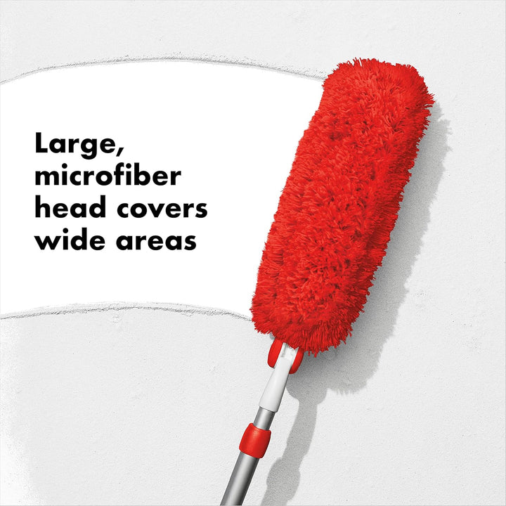 OXO Good Grips Mikrofaser-Staubwedel mit Teleskopstange 1-Pack Extendable Duster (Pack of 1), 1-Pack