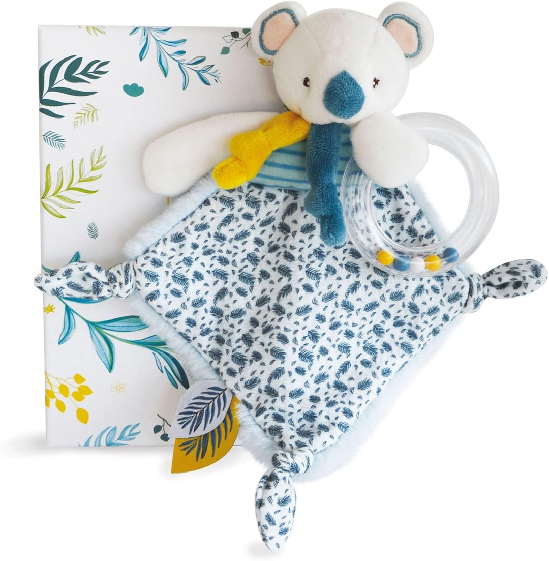 Doudou et Compagnie ET COMPAGNOE YOCA LE Koala Babydeckenrassel, DC3666, Weiss, 22 Schmusetuch mit R