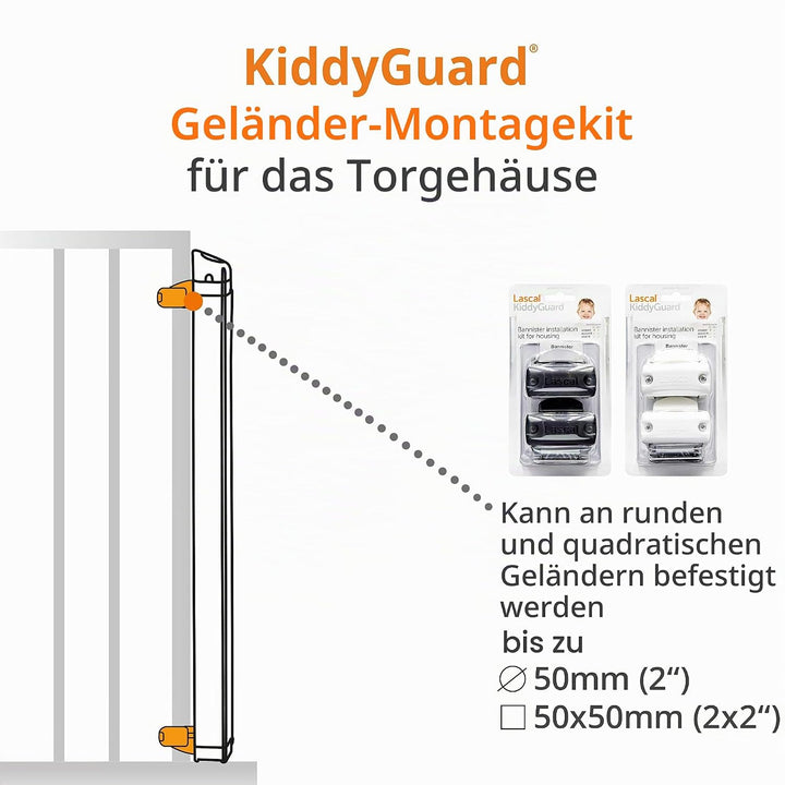 Lascal KiddyGuard Avant/Accent/Assure Rohrhalterung Set für Rollgehäuse, Stangenhalterung für runde