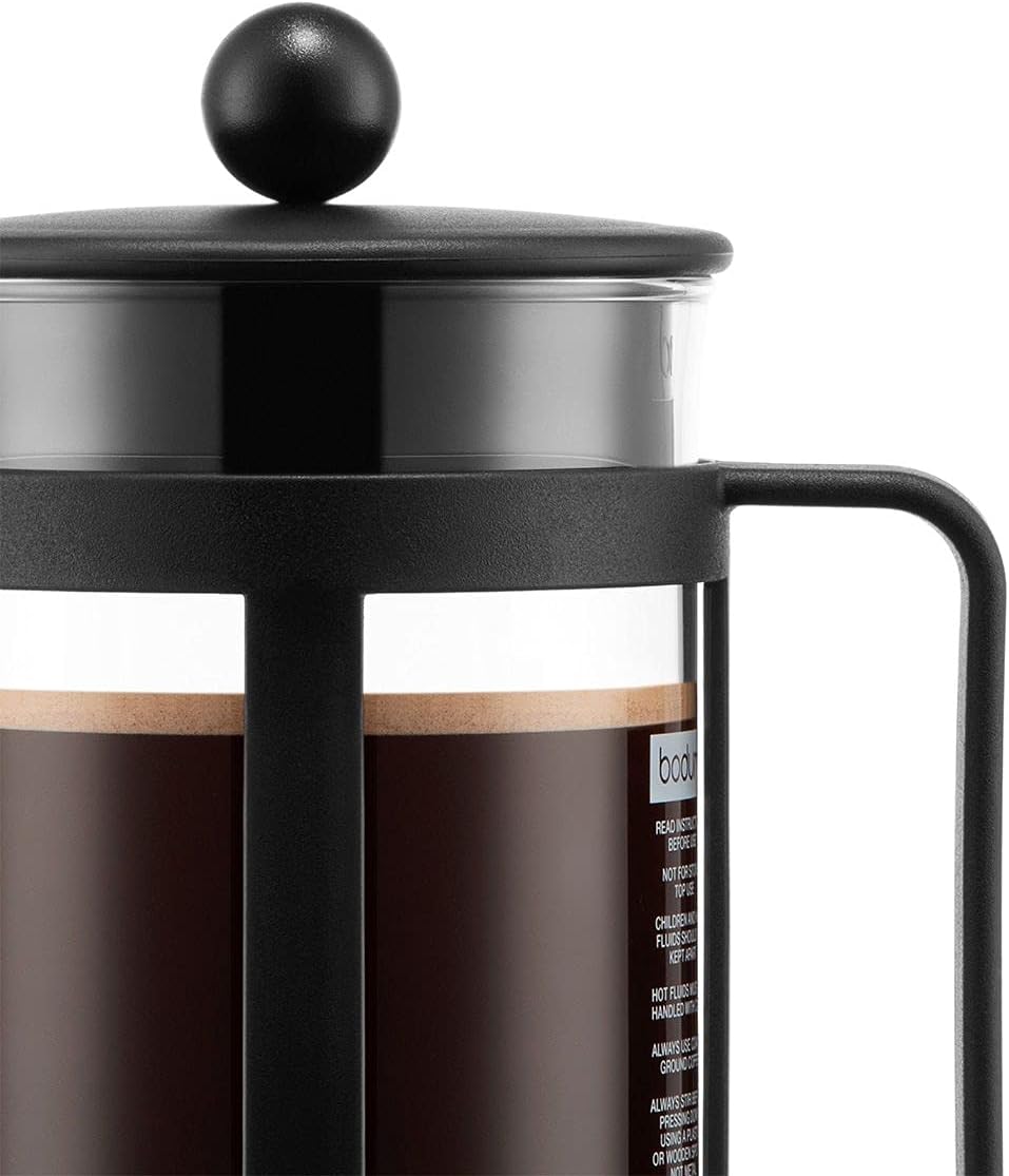 Bodum KENYA Kaffeebereiter (French Press System, Spülmaschinengeeignet, 1,0 liters) schwarz Schwarz