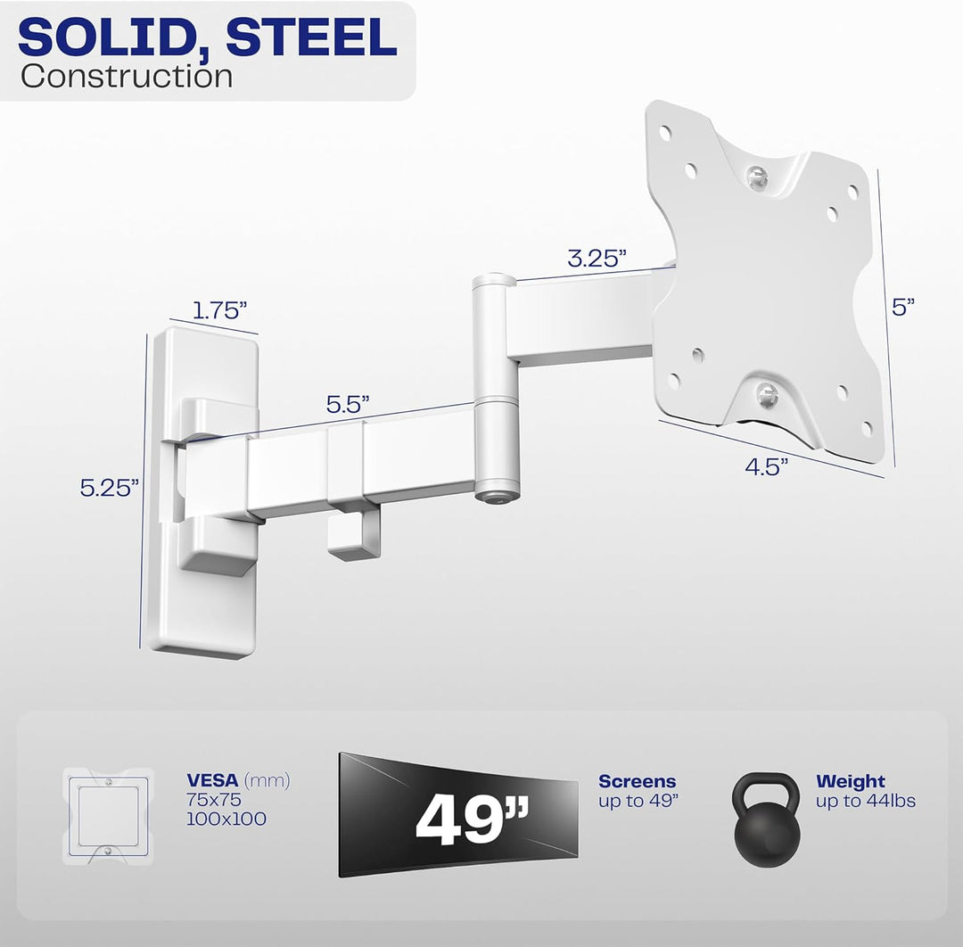 VIVO Mount-VW01MW Wandhalterung für LCD-/LED-Fernseher und Computer-Monitor-Bildschirme, neig- und s