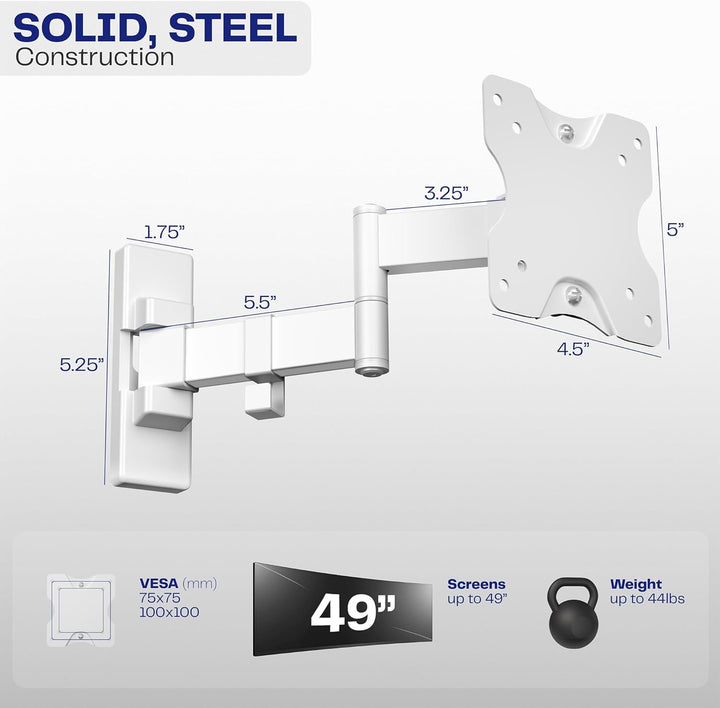 VIVO Mount-VW01MW Wandhalterung für LCD-/LED-Fernseher und Computer-Monitor-Bildschirme, neig- und s