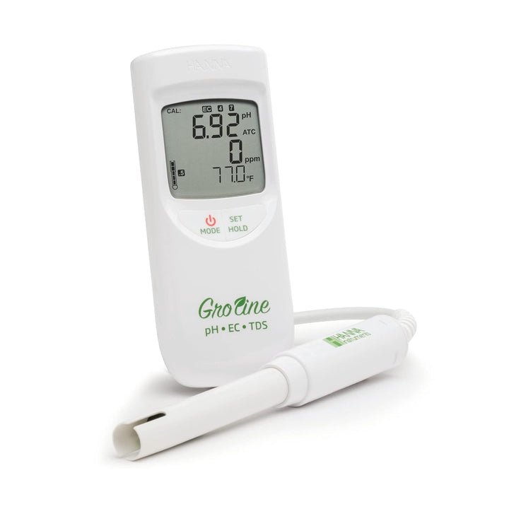 GroLine Tragbares Hydrokultur-Messgerät für pH/EC/TDS/Temperatur.