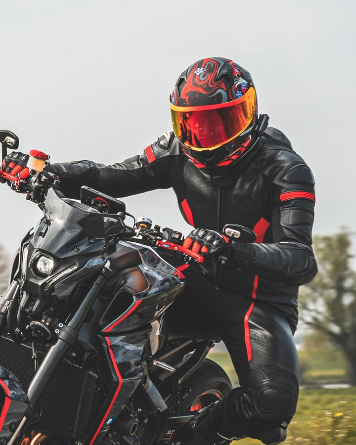 ILM Motorradhelm Integralhelm Herren Damen-Motorcycle Helmet mit 2 Visieren Pinlock-kompatiblen klar