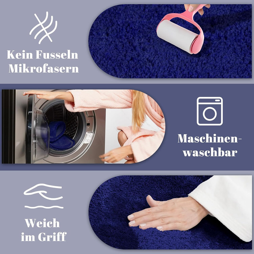 SOANNY Badematte 60x150 cm, Einzelstück, Hochflor Mikrofaser, rutschfest &amp; Waschbar, Saugfähig Gross