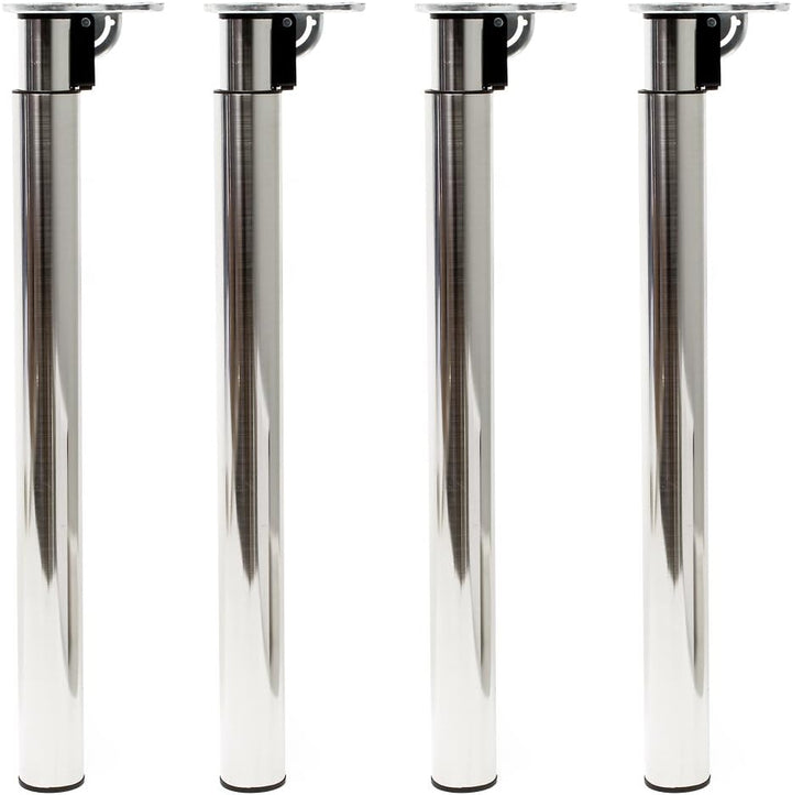 Tischbein 4er Set Nickel Möbelfuss höhenverstellbar 70-110cm
