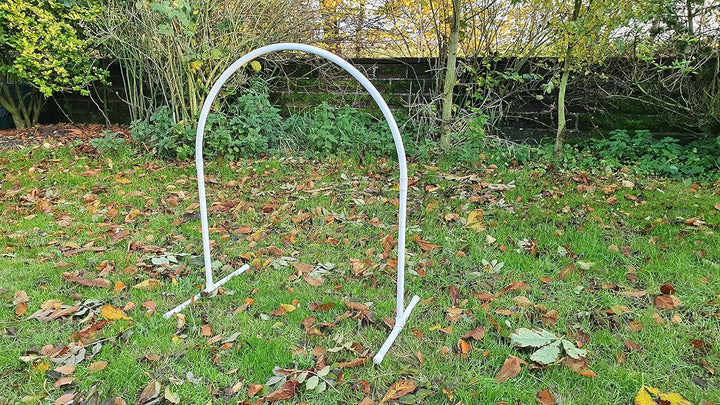 Hoopers Bogen / VDH-Konform / Hoop / Hoops / Fun Hoopers Agility Bogen mit Ständer / PVC weiss / hel