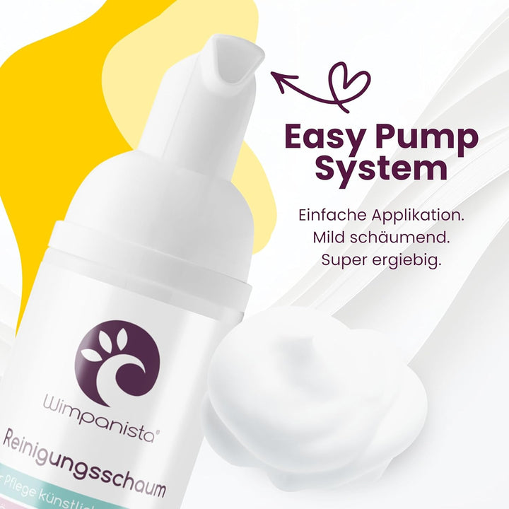 Wimpanista® Wimpernshampoo Vanilleduft für die Wimpernpflege. Ölfrei. Dermatologisch Getestet. Made