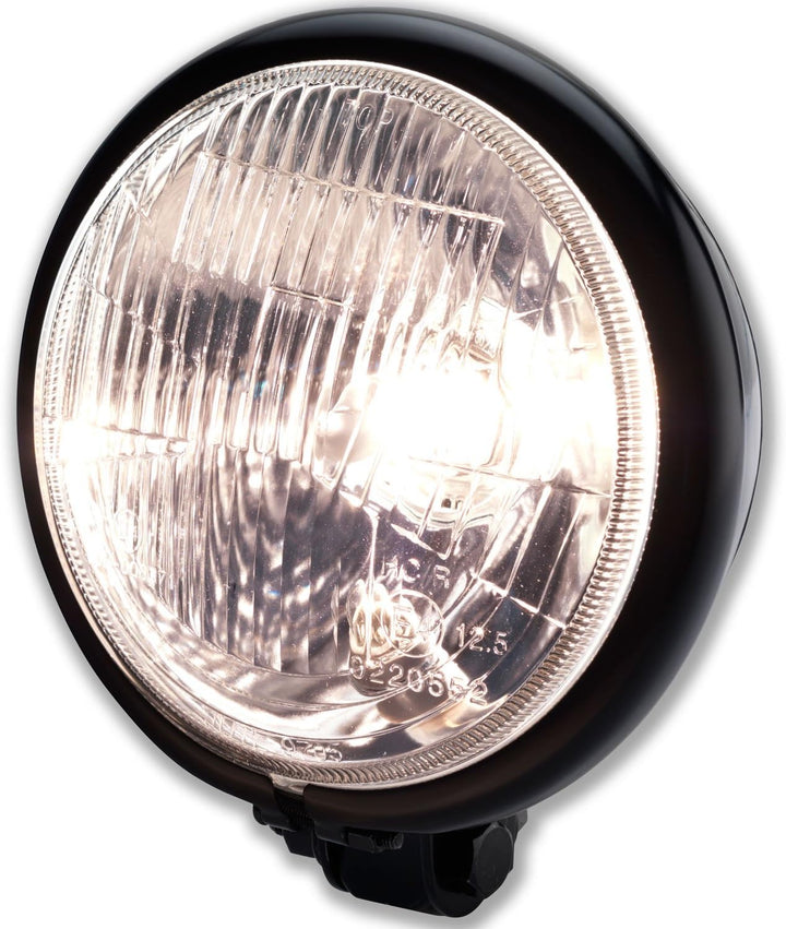 Germany Motorsports Motorrad Haupt Front Scheinwerfer Bullet Bates-Style schwarz E-geprüft universal