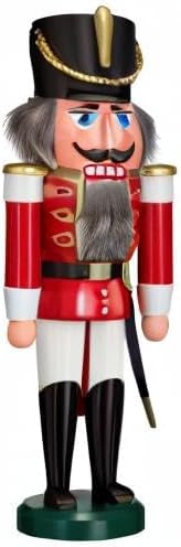Seiffener Volkskunst | Nussknacker aus dem Erzgebirge | Husar mit Säbel 37 cm | Nussknacker Deko Fig