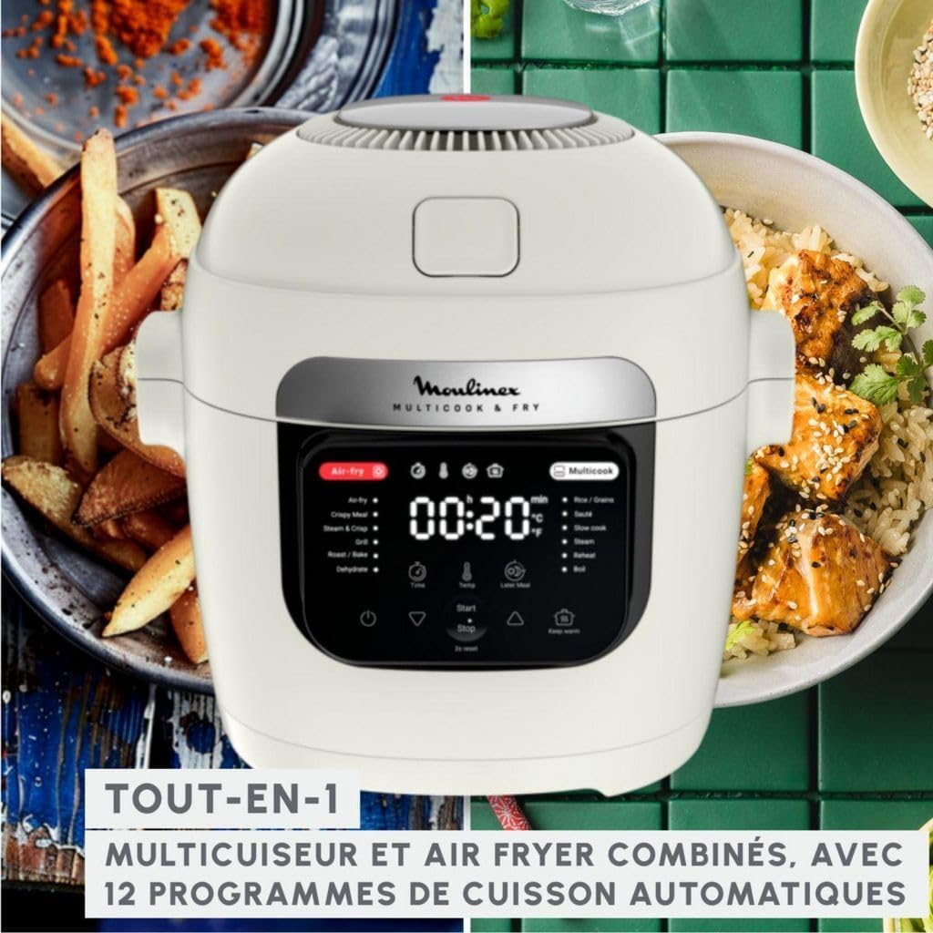 Moulinex Multicook & Fry MZ7311 Schongarer, 1200 W, Weiss