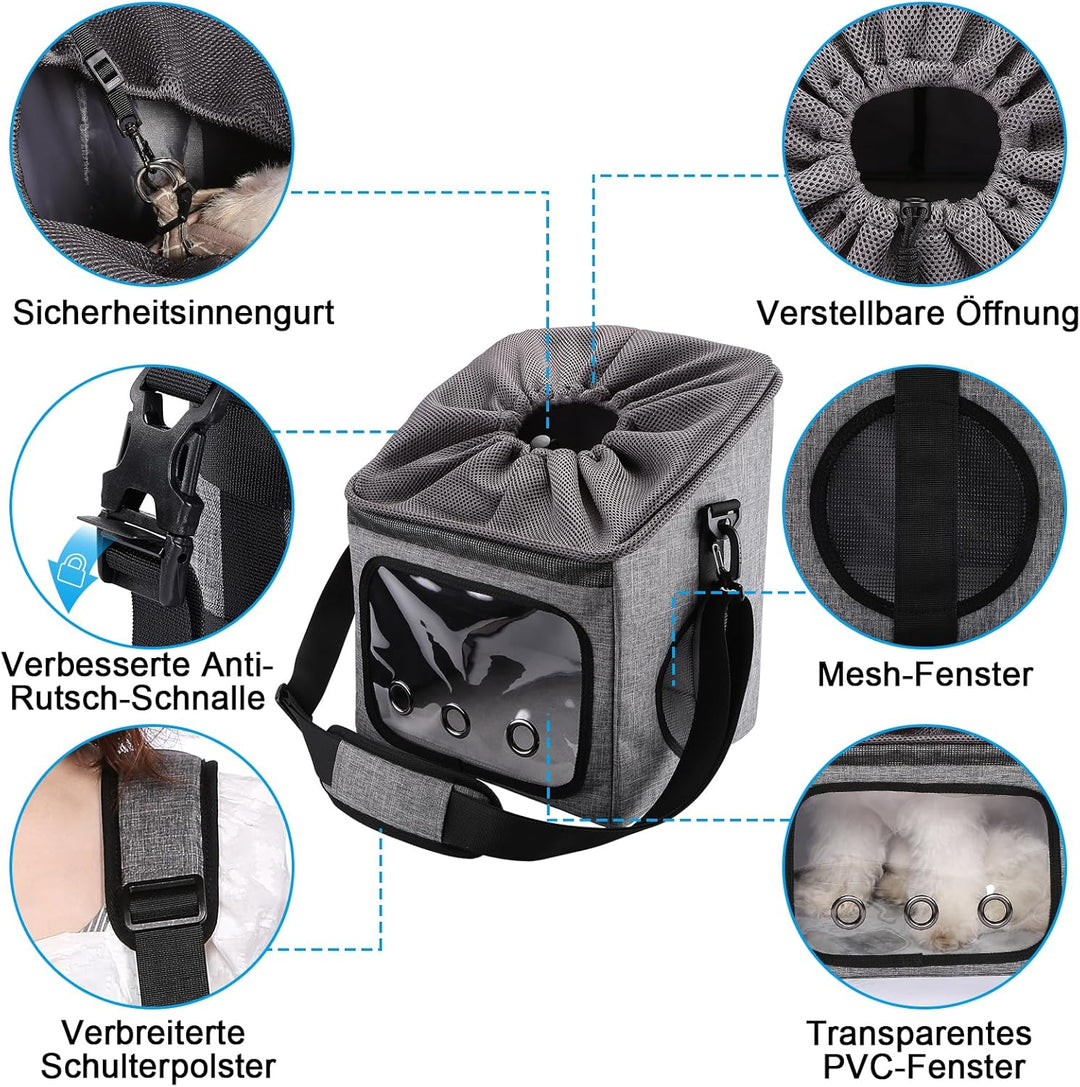 Ownpets Hund Fahrrad Korb Tasche Haustier Tragetasche, Hund Autositz mit Sicherheitsseil, Verstellba