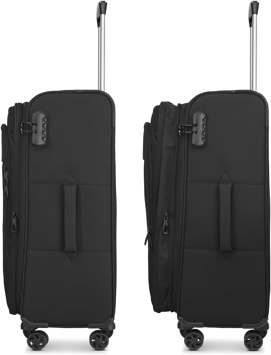 Franky Melbourne 3.0 Koffer Set 3-Teilig | Weichschalen Trolleyset mit 4 Rollen, arretierbarer Griff