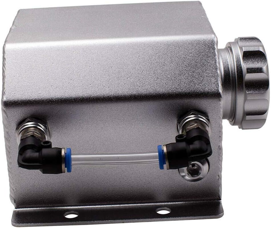 GCDN Universal 1L Aluminium Legierung Auto Kühler Kühlmittel Ausgleichsbehälter mit Ablassschraube 1