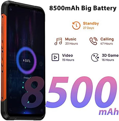 DOOGEE Smartphone Ohne Vertrag S97 PRO, 40m Laser-Entfernungsmesser, Helio G95 8GB+128GB, Android 11