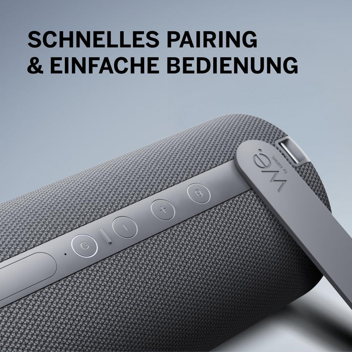 Loewe We. HEAR 2 Storm Grey, Bluetooth Lautsprecher, 60W, Wasserresistent, Tragbar, Aufladbar, 17h L