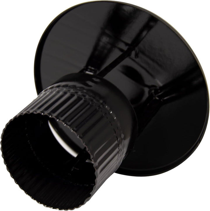 S&amp;M 485244 Schornsteinaufsatz schwarz glasiert 900°C-Ø100mm-Rosette für Kamin- und Ofenleitungen