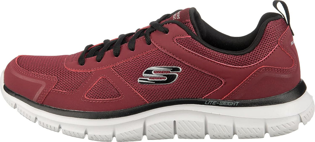 Skechers Sport Mens Track SCLORIC Sportschuhe/Laufschuhe Herren Schuhe,Black Red BKRD,44EU 45 EU Bur