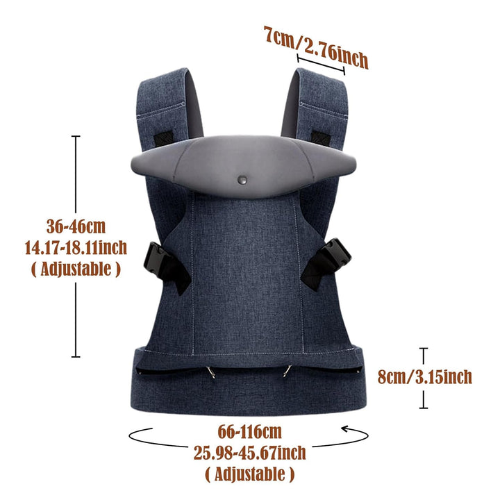 IULONEE Babytrage für Neugeborene Ergonomische Baby Carrier mit abnehmbarem Lätzchen Vorne nach hint