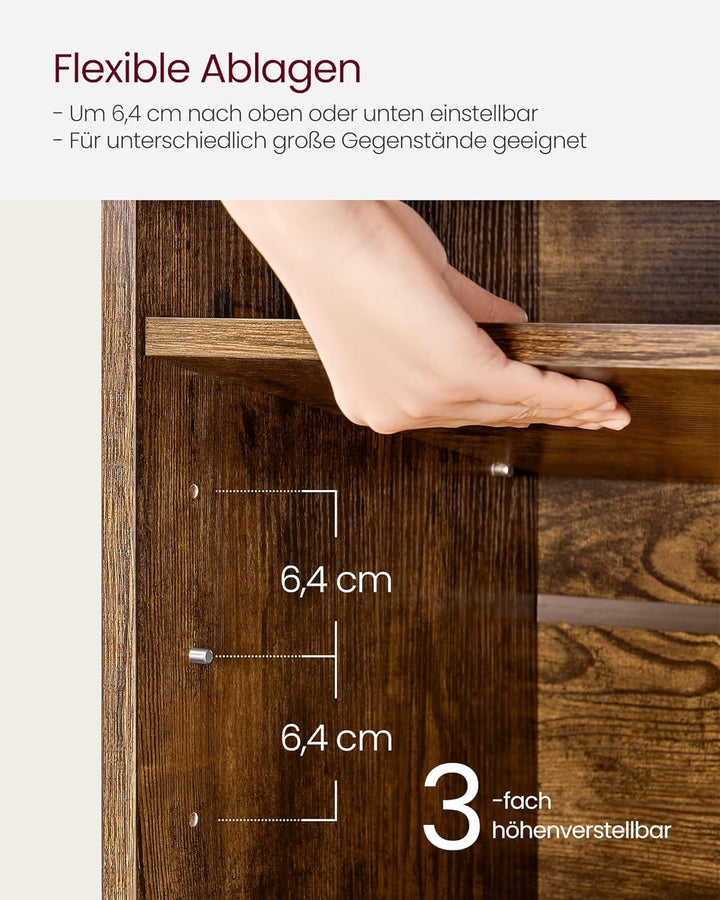 VASAGLE Schuhbank, Schuhregal mit Sitzfläche, Sitzbank mit Stauraum, Kissen, 6 Fächer, verstellbare