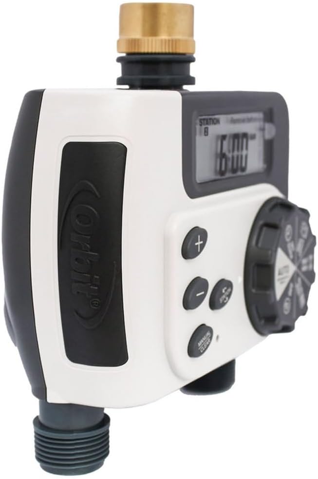 Orbit 94148 Buddy II Bewässerungsprogrammierer, digital, Bewässerungsprogramm mit zwei Anschlüssen