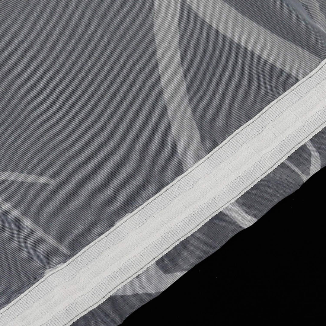 1 Stück Transparente Gardine Schal mit Kräuselband Voile Vorhang Fensterschal Äste Muster H/B 245/14