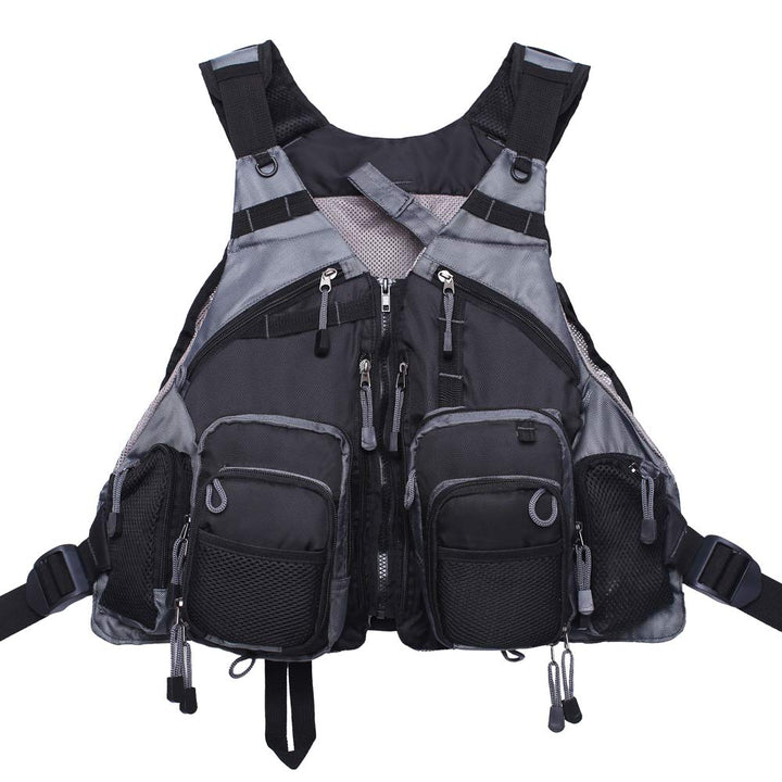 Kylebooker Fliegenfischen Weste Angelweste Einstellbare Grösse Maschen Multi-Taschen Jacke Einheitsg