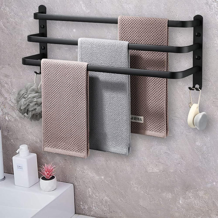 HONPHIER Bad 3 Tier Handtuchstange Aluminium Wand-handtuchhalter Wandmontage für Badezimmer Küchen T