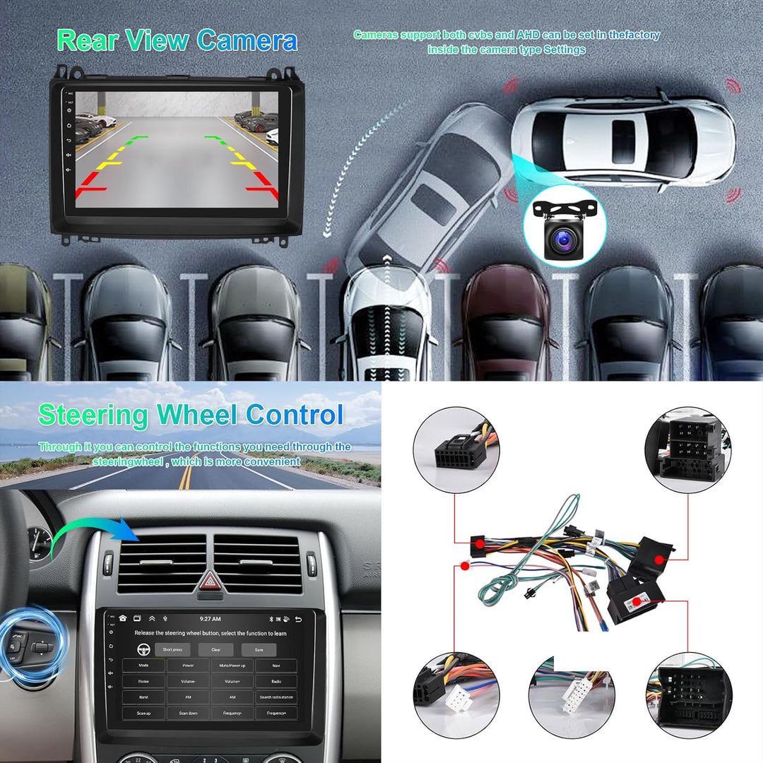 Hodozzy 8 Core 4G+64G Autoradio für Mercedes-Benz B200 B-Klasse B160 B170 B180 W169 W245 W639 W906 V