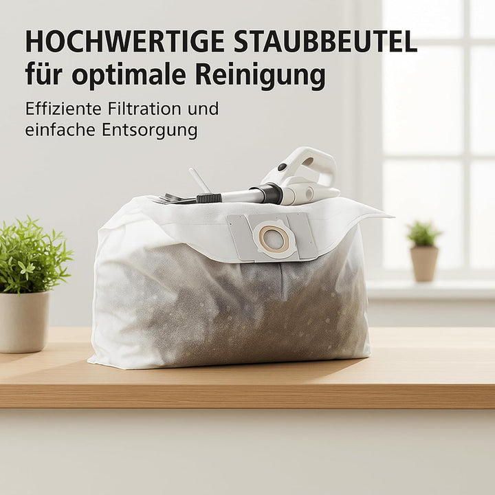15 Staubsaugerbeutel passend für Kärcher MV3 Premium | Staubbeutel aus Vlies | von Staubbeutel-Disco