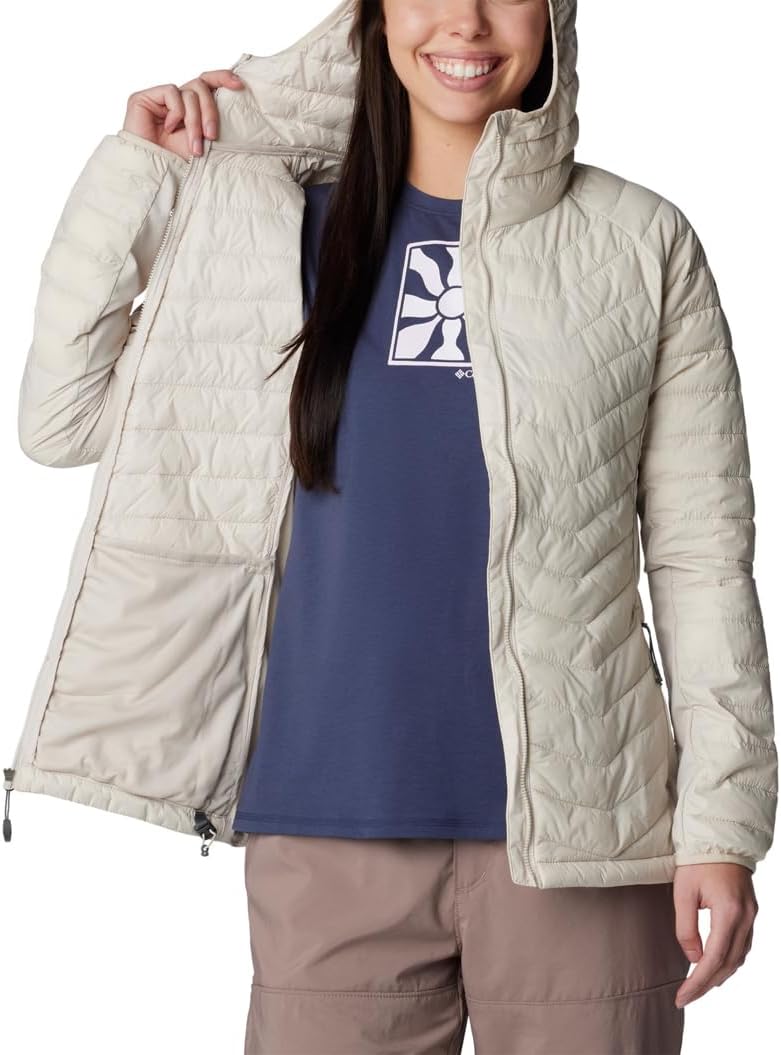 Columbia Damen Powder Pass Daunenjacke mit Kapuze XS Dark Stone, XS Dark Stone