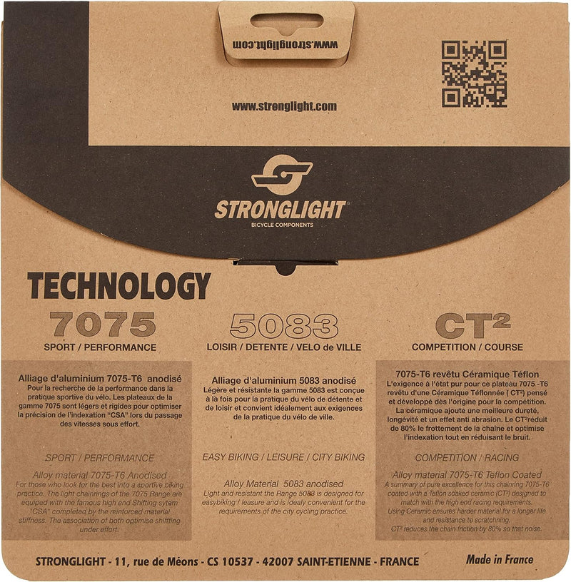 Stronglight Kettenblatt mit 5 Armen, 130 Stück, 39