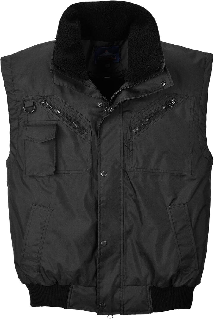 Portwest 4-in-1 Pilotjacke, Grösse: XXXL, Farbe: Schwarz, F465BKRXXXL 3XL Schwarz, 3XL Schwarz