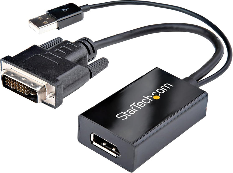 StarTech.com DVI auf DisplayPort Adapter mit USB Power - DVI-D zu DP Video Adapter - DVI zu DisplayP