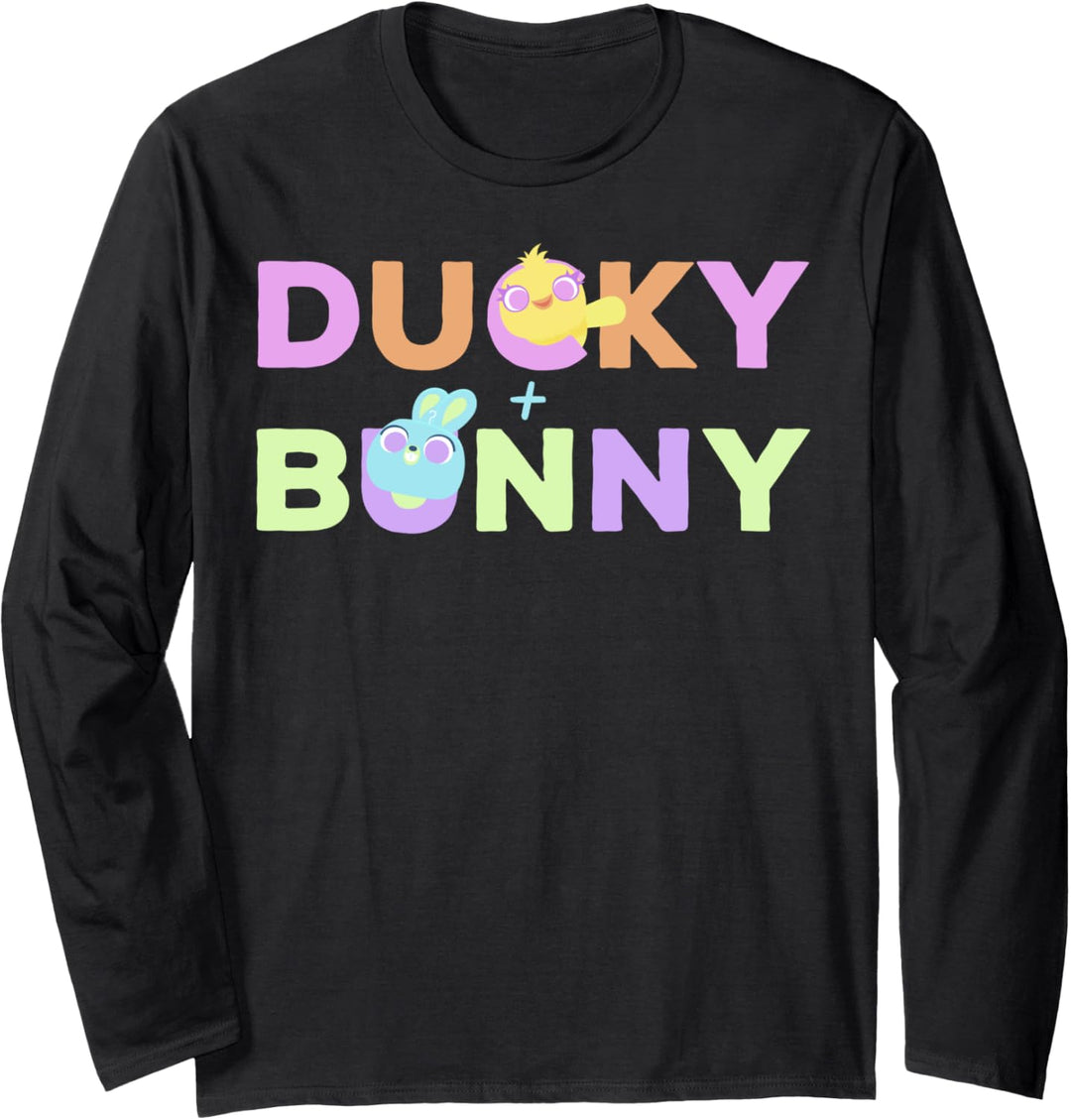 Disney Pixar Toy Story 4 Ducky & Bunny Pastel Portrait Langarmshirt