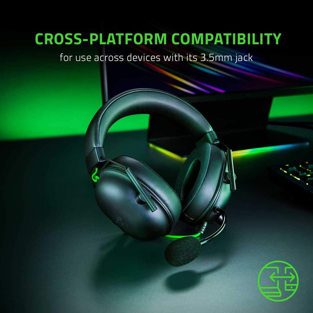Razer BlackShark V2 X Gaming-Headset: 7.1 Surround Sound – 50 mm Treiber – Memory-Schaumstoff-Kissen