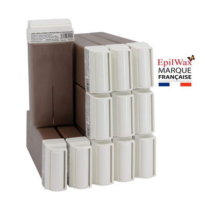 EpilWax Royal Complete Epilations-Kit mit: Professionellem Wachswärmer,12 Roll-On Wachs 100 ml Schok