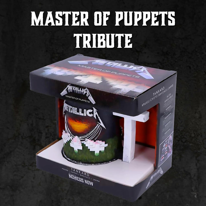Nemesis Now Metallica-Master of Puppets Bierkrug, Kunstharz, Schwarz, 14,5 cm