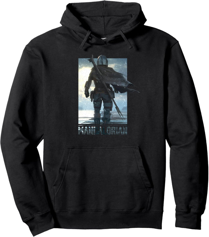 Star Wars Mandalorian Mando Walking Away Poster Pullover Hoodie