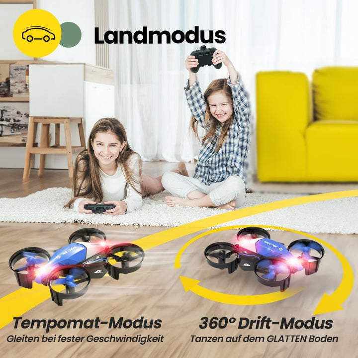 Holy Stone HS210F Mini Drohne für Kinder, 2 in 1 RC Quadrocopter mit Landmodus and Flugmodus, One Ke