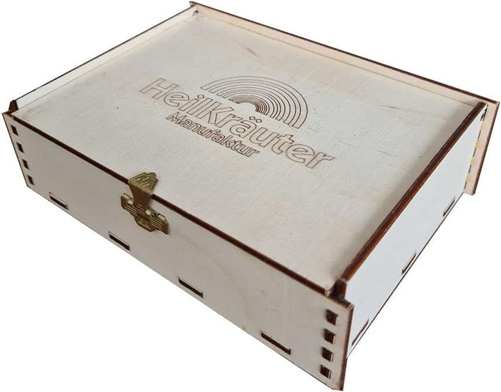 Geschenkbox Räucherbox mit 12 Sorten Räuchermischungen für Achtsamkeit und Liebe, 14 x 10 x 4 cm, Ac