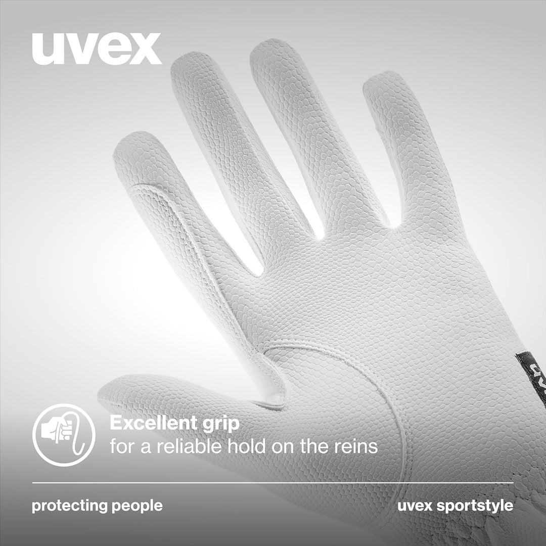 uvex Unisex – Erwachsene Sportstyle Reithandschuhe 5 Weiss, 5 Weiss