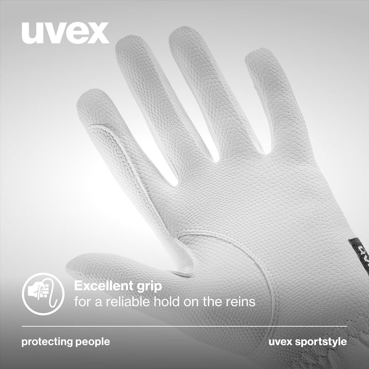 uvex Unisex – Erwachsene Sportstyle Reithandschuhe 5 Weiss, 5 Weiss